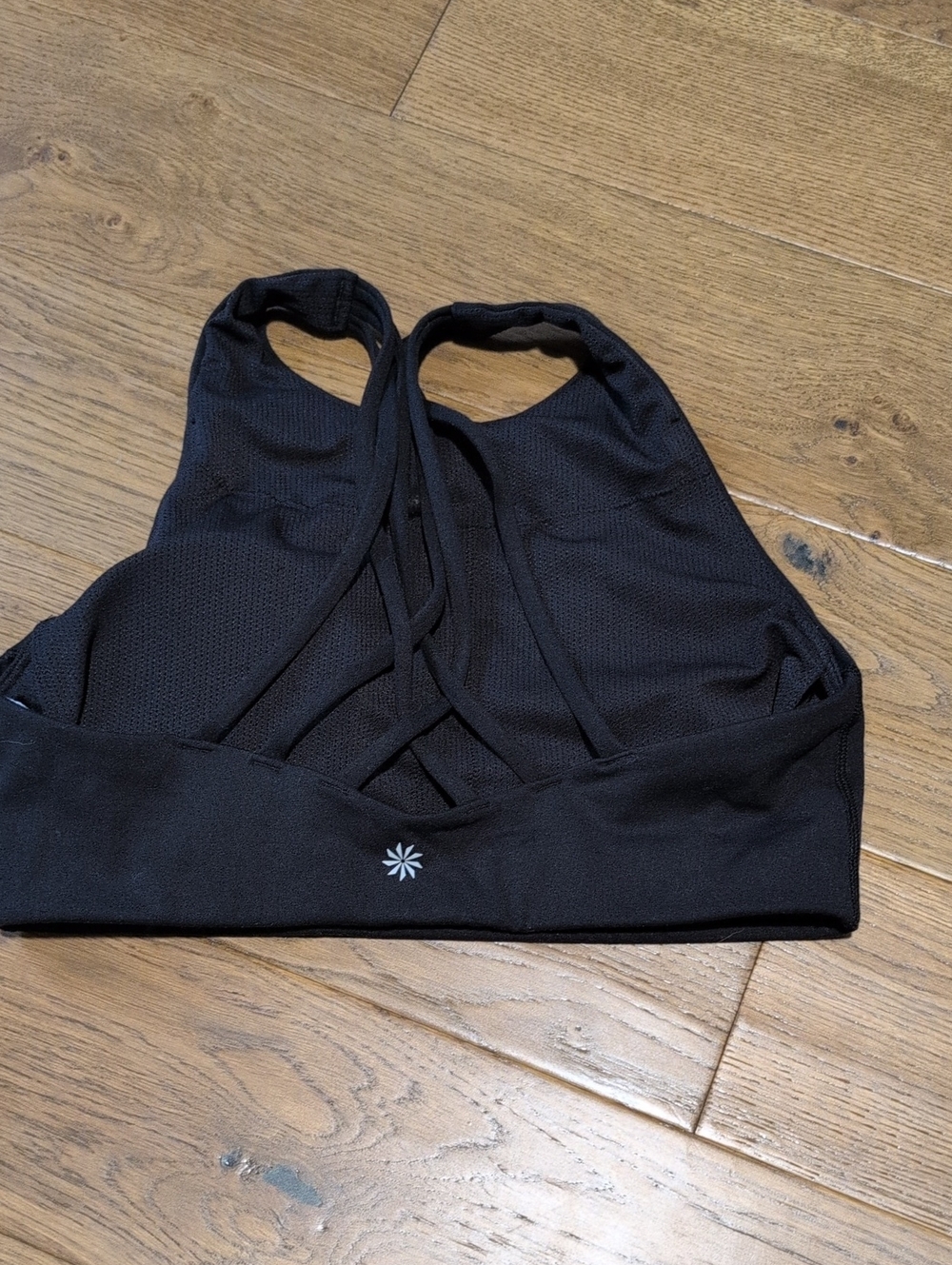 Athleta Sports Bra Black Small Cross Cross
